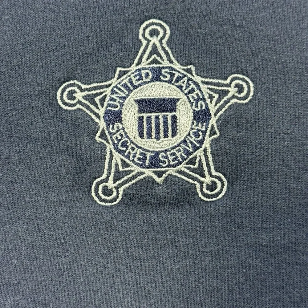 Champion Navy Blue Crewneck Sweatshirt US Secret Service Embroidered Logo L